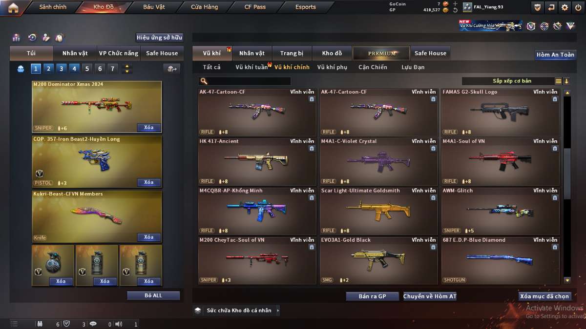 shop acc cf uy tin gia re